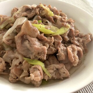 簡単！ご飯がすすむ！豚肉と長ネギの塩ダレ炒め